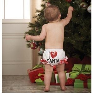 I ❤️ Santa Diaper Cover Bloomers